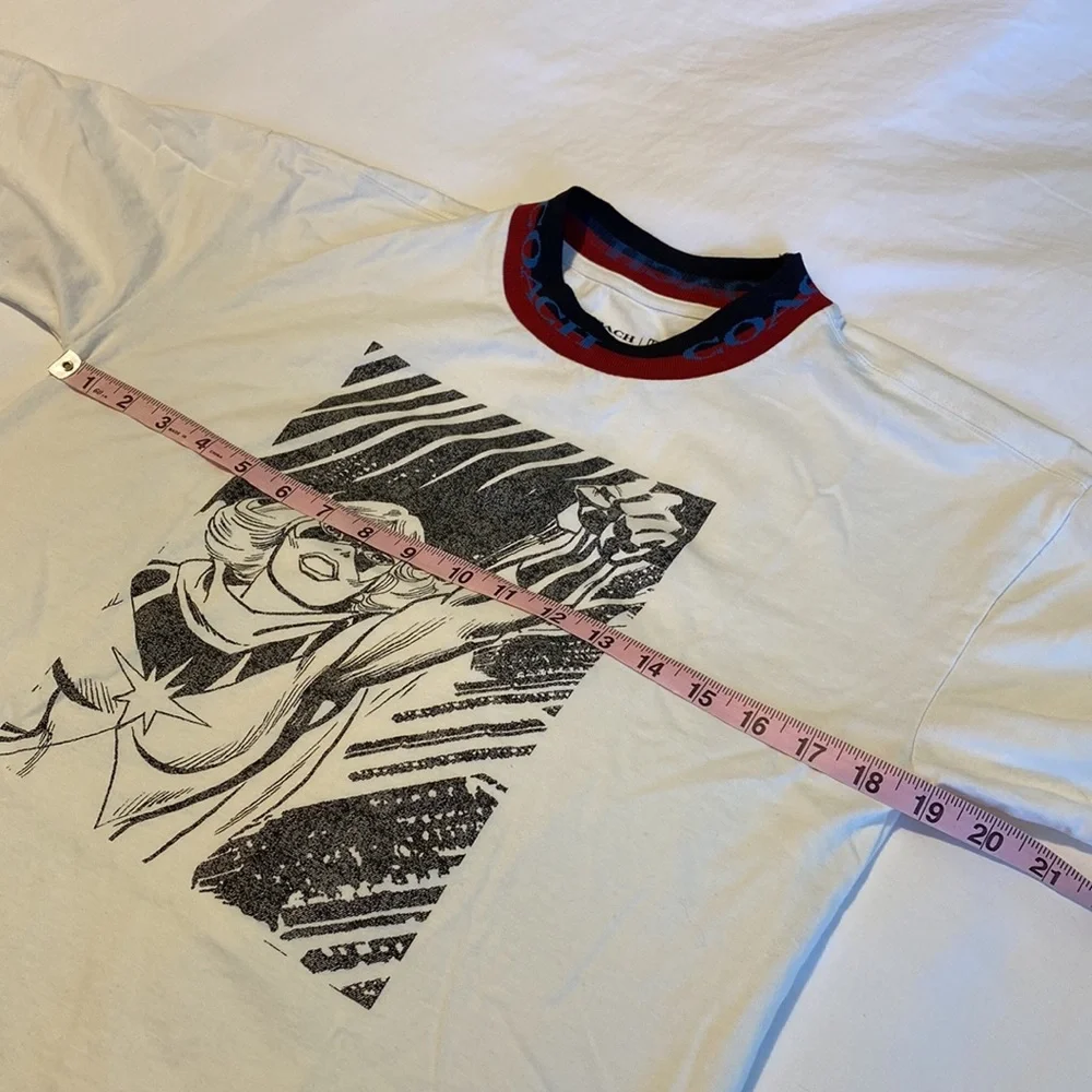 Limited Edition Coach x Marvel Captain Marvel Comic Graphic Oversized T-Shirt XS